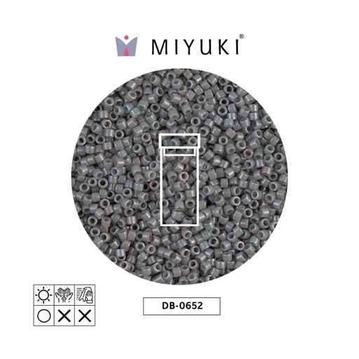 [25626] Miyuki delica 11/0 DB0652 opaco gris x 3g