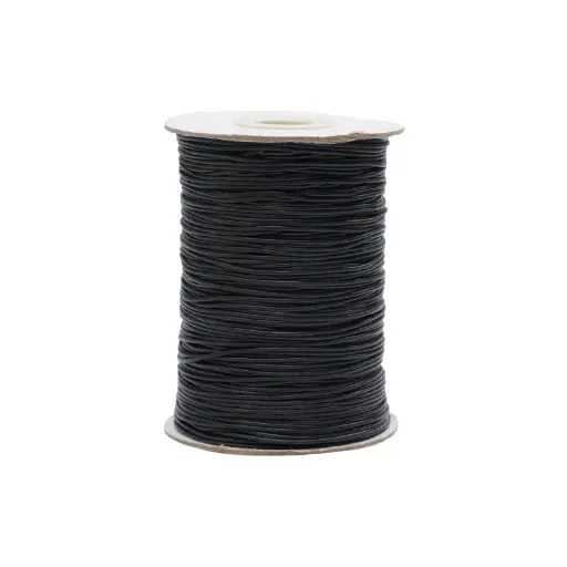 Cordon vibora 1mm 106 negro x rollo de 155m