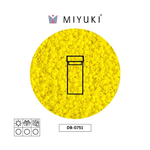 [28160] Miyuki delica 11/0 DB0751 mate opaco amarillo x 3g