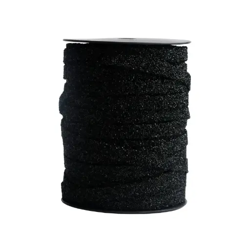[16603] Trimming 1.2cm negro x rollo