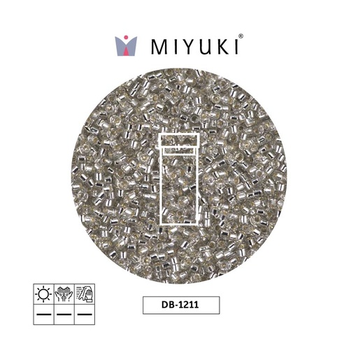 [28438] Miyuki delica 11/0 DB1211 plateado gris niebla x 3g