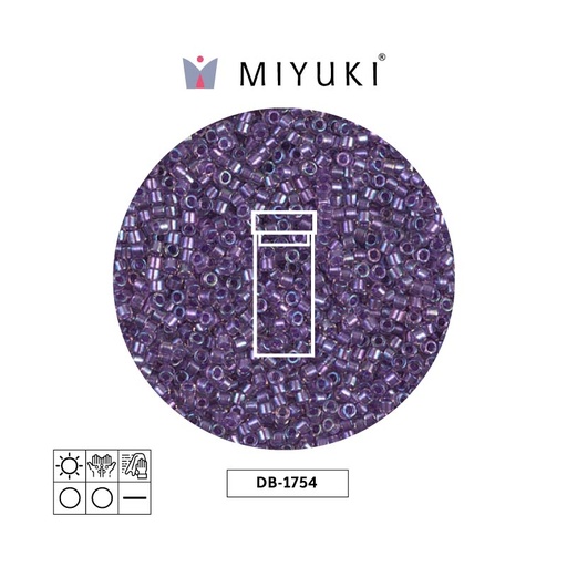 [28455] Miyuki delica 11/0 DB1754 sparkling purpe forrado cristal AB x 3g