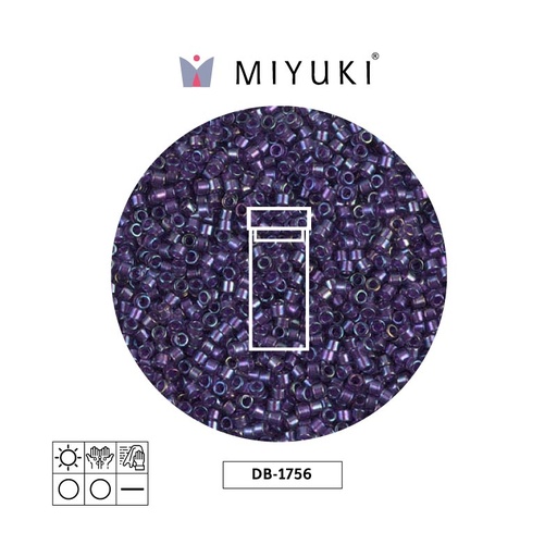 [28882] Miyuki delica 11/0 DB1756 spkl morado forrado amethyst x 3g