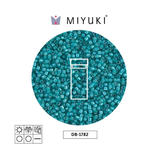 [29277] Miyuki delica 11/0 DB1782 forrado azul verdoso AB x 3g