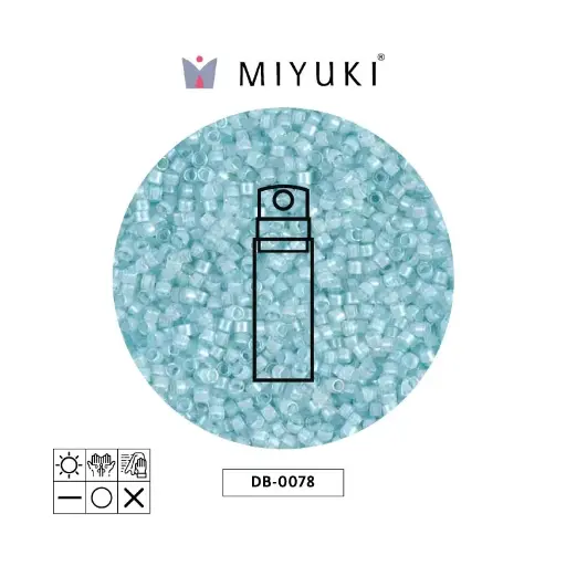 [22088] Miyuki delica 11/0 DB0078 azul niebla forrado cristal lusterr x 10g