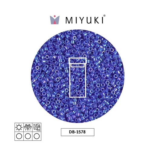 [31636] Miyuki delica 11/0 DB1578 opaco azul AB x 3g