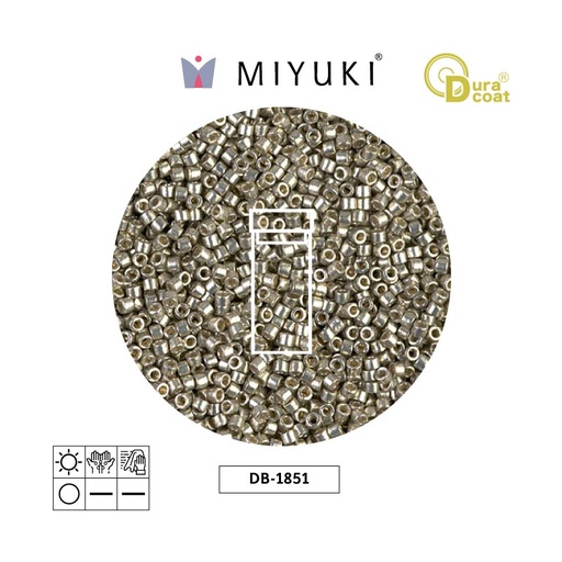 [31954] Miyuki delica 11/0 DB1851 galvanizado claro pewter x 3g