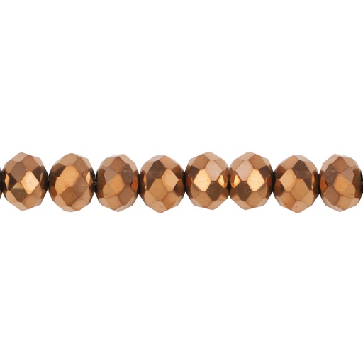 [01715] Murano rondela facetada 4mm bronze 129 x 110unds