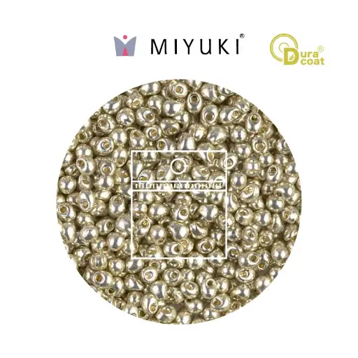 [32703] Miyuki drop beads 3.4mm DP4201 galvanizado plateado x 25g