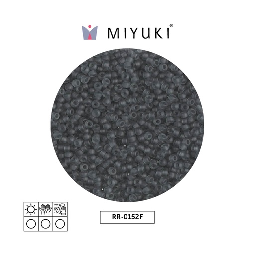 [24607] Mostacilla Miyuki rocalla 11/0 RR0152F mate transparente gris x 250g