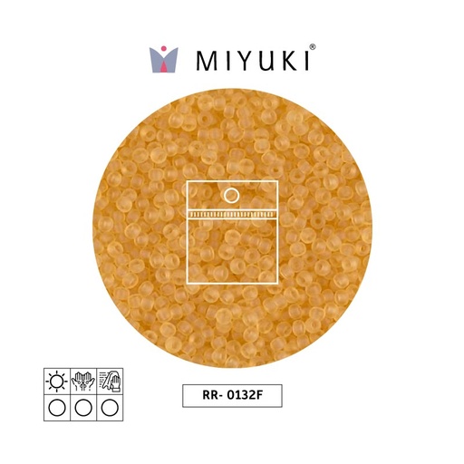 [24047] Mostacilla Miyuki rocalla 11/0 RR0132F mate transparente claro amarillo x 25g