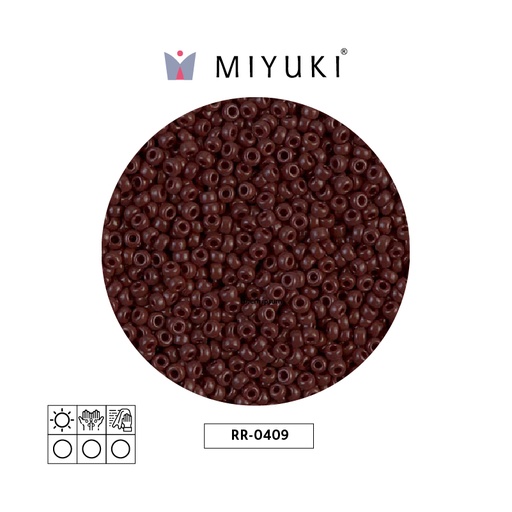 [24615] Mostacilla Miyuki rocalla 11/0 RR0409 opaco chocolate x 250g