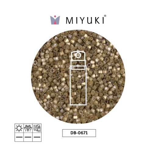 [31103] Miyuki delica 11/0 DB0671 silv forrado variegated x 10g