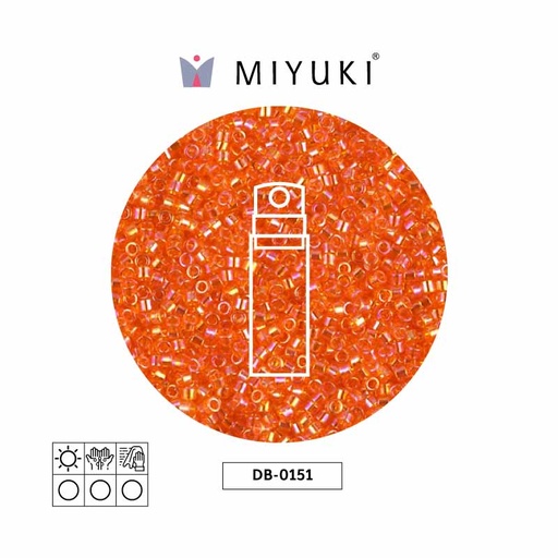 [27386] Miyuki delica 11/0 DB0151 transparente naranja AB x 10g