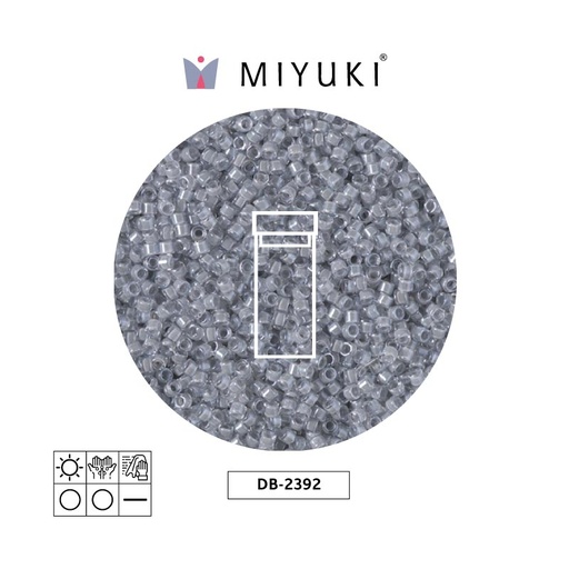 [11482] Miyuki delica 11/0 DB2392 color lined pewter x 3g