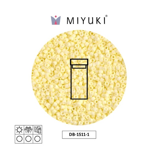 [31002] Miyuki delica 11/0 DB1511-1 mate opaco pálido amarillo x 3g