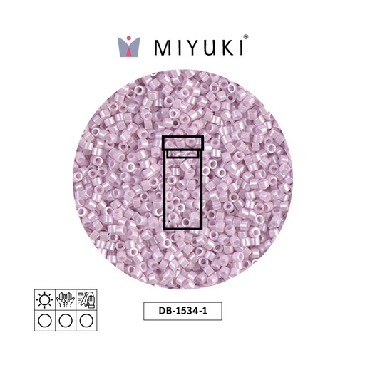 [31184] Miyuki delica 11/0 DB1534-1 pálido rosa Ceylon perlado x 3g