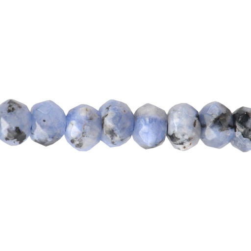Rondela facetada 2x4mm agata azul x 115unds