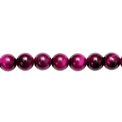 [29245] Sarta redonda 8mm ojo de tigre fucsia x 48 unds