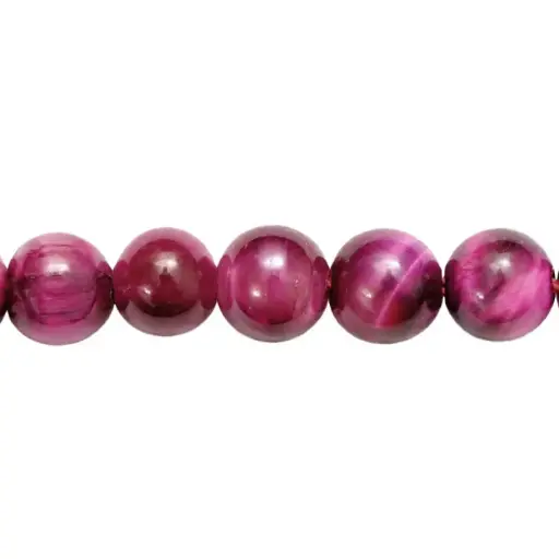 [26225] Sarta redonda 6mm ojo de tigre fuchsia x 63 unds