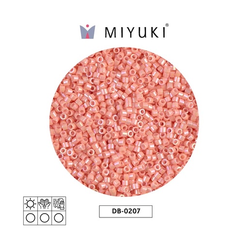 [27695] Miyuki delica 11/0 DB0207-1 opaco tea rosa lusterr x 50g