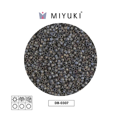 [29153] Miyuki delica 11/0 DB0307 silver-grey mate x 50g