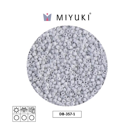[25564] Miyuki delica 11/0 DB0357-1 mate claro gris x 50g