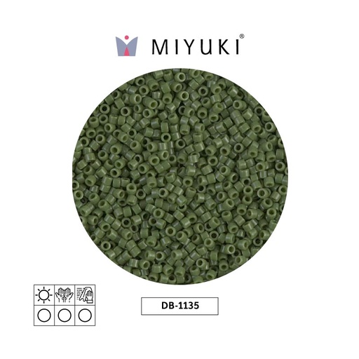 [28566] Miyuki delica 11/0 DB1135 opaco verde x 50g