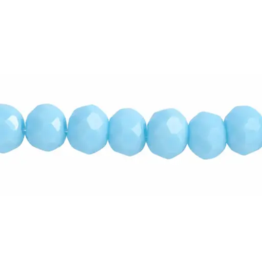 [16270] Murano rondela facetada 6mm azul turquesa 53 x aprox 85unds
