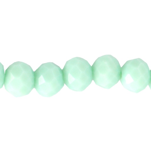 [15493] Murano rondela facetada 6mm verde turquesa 58 x aprox 95unds