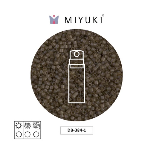 [32664] Miyuki delica 11/0 DB0384-1 transparente smoky quartz satinado x 10g