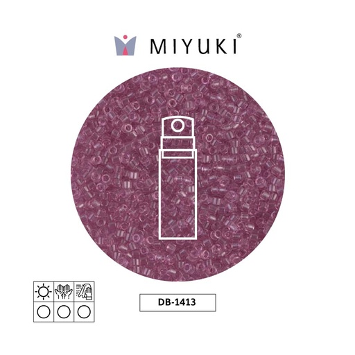 [32668] Miyuki delica 11/0 DB1413 transparente claro rosa x 10g
