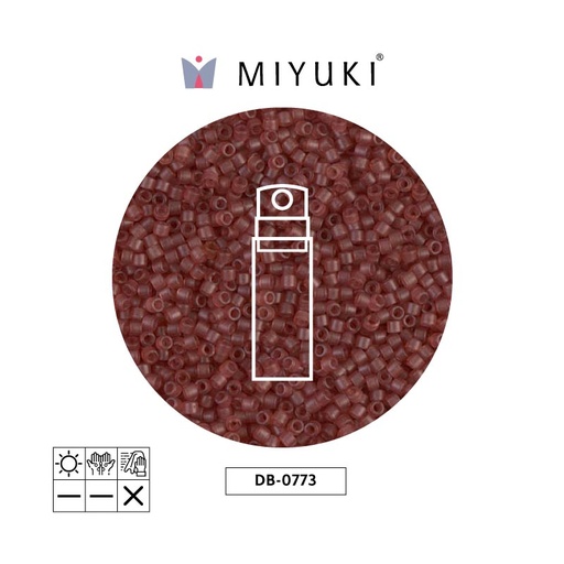 [32676] Miyuki delica 11/0 DB0773 mate transparente rojo x 10g