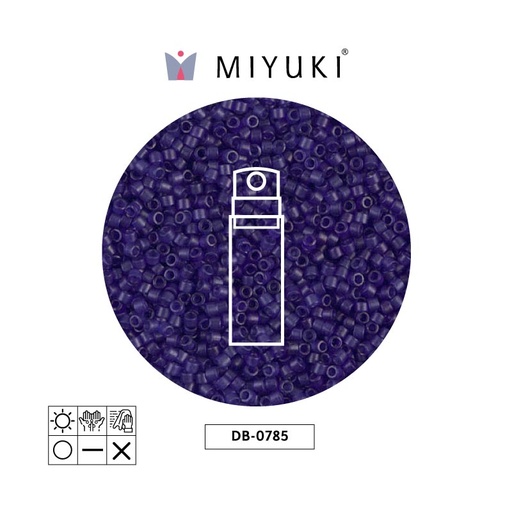 [32682] Miyuki delica 11/0 DB0785 mate transparente azul x 10g