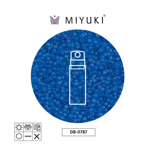 [32683] Miyuki delica 11/0 DB0787 mate transparente capri azul x 10g