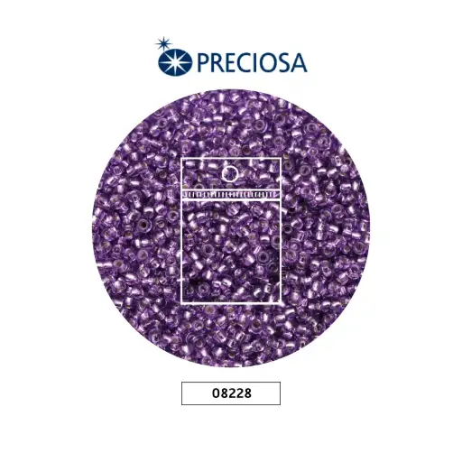 [28553] Mostacilla checa preciosa 10/0 2mm 08228 LP violeta x 50g