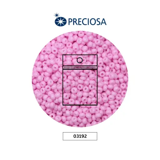 [23015] Mostacilla checa preciosa 10/0 2mm 03192 OP rosado pastel x 50g