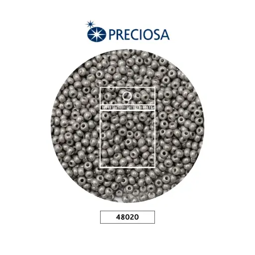 [22726] Mostacilla checa preciosa 10/0 2mm 48020 P gris x 50g
