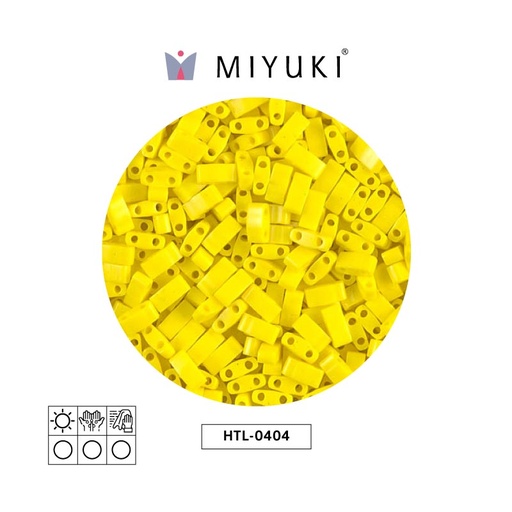 [31374] Miyuki half tila 5x2.3x1.9mm HTL0404 opaco amarillo x 50g