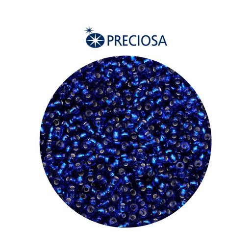 [12822] Mostacilla checa preciosa 10/0 2mm 67300 LP azul rey x 500g