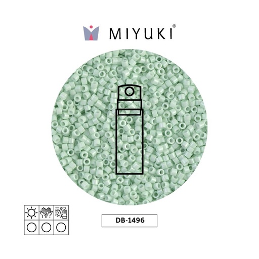 [15335] Miyuki delica 11/0 DB1496-1 opaco claro verde menta x 10g