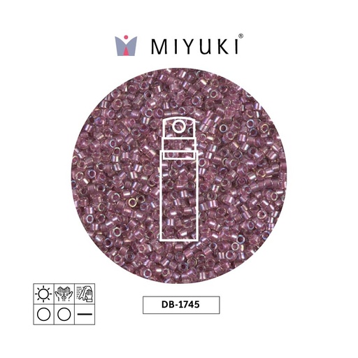 [12922] Miyuki delica 11/0 DB1745 sparkling antique rosa forrado cristal AB x 10g