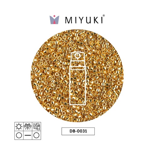 [29592] Miyuki delica 11/0 DB0031 brigth dorado 24kt plated x 10gr