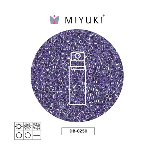 [28464] Miyuki delica 11/0 DB0250 morado amatista ceylon perlado x 10g