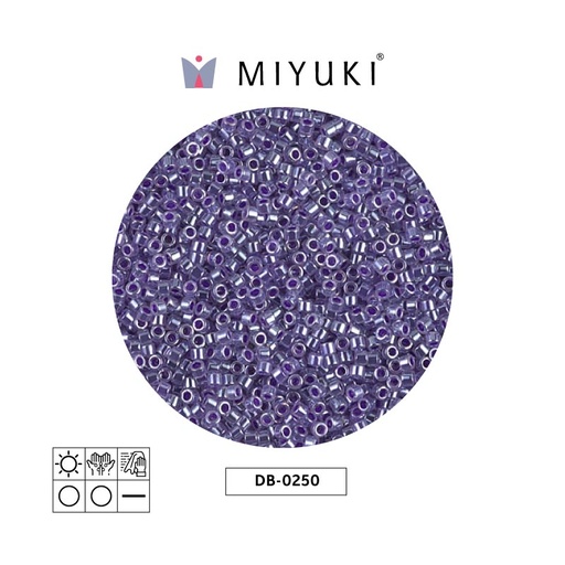 [27110] Miyuki delica 11/0 DB0250 morado amatista ceylon perlado x 50g