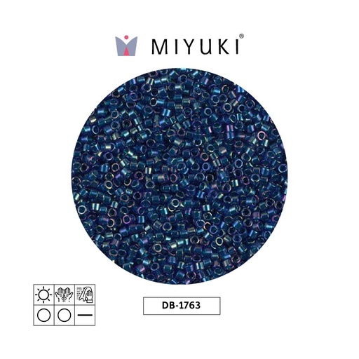 [30450] Miyuki delica 11/0 DB1763 verde azul AB x 50g