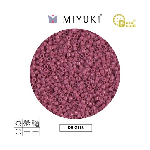 [32138] Miyuki delica 11/0 DB2118 opaco pansy Duracoat x 50g