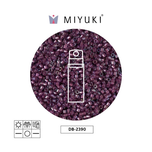 [25600] Miyuki delica 11/0 DB2390 color lined brandy x 10g