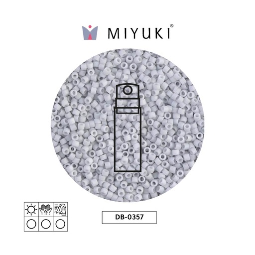[11304] Miyuki delica 11/0 DB0357-1 matte light grey x 10g