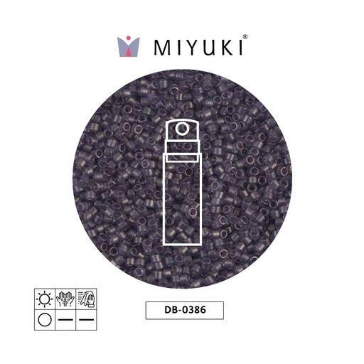 [31282] Miyuki delica 11/0 DB0386 transparente dried lila satinado x 10g